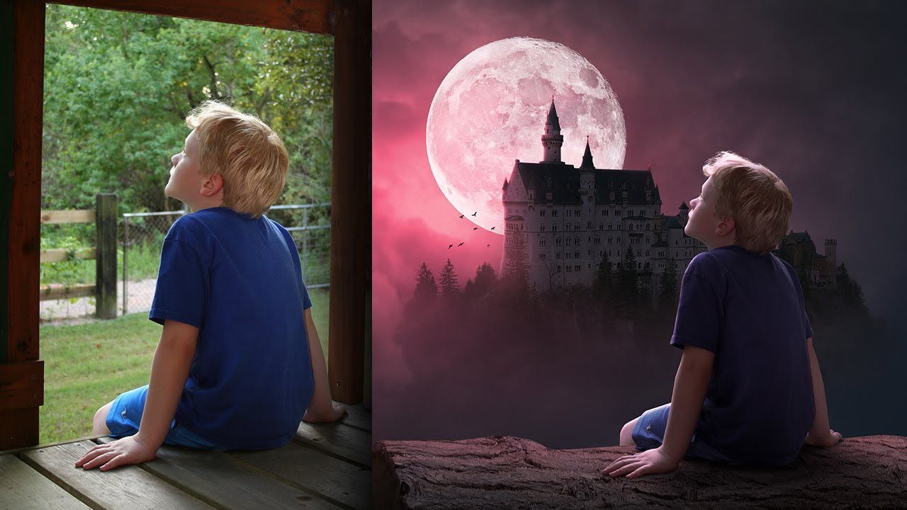 Photoshop Fantasy Castle Landscape Manipulation Tutorial