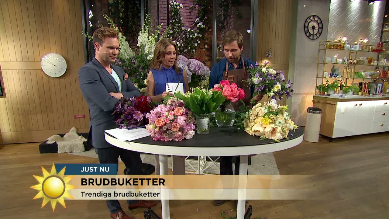 S&aring; binder du din egen brudbukett - Nyhetsmorgon (TV4)