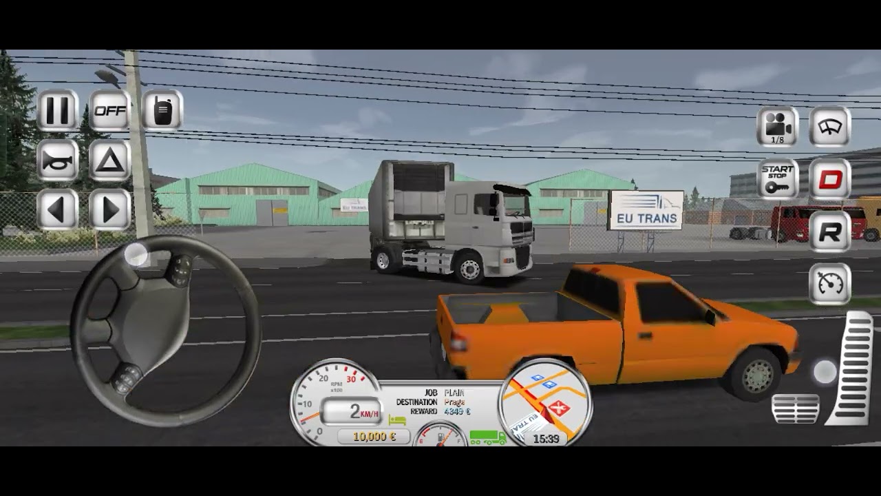 driving track simulator truck 🚒🚒2 taking things from one place to another station 😞😞 it's very nice 