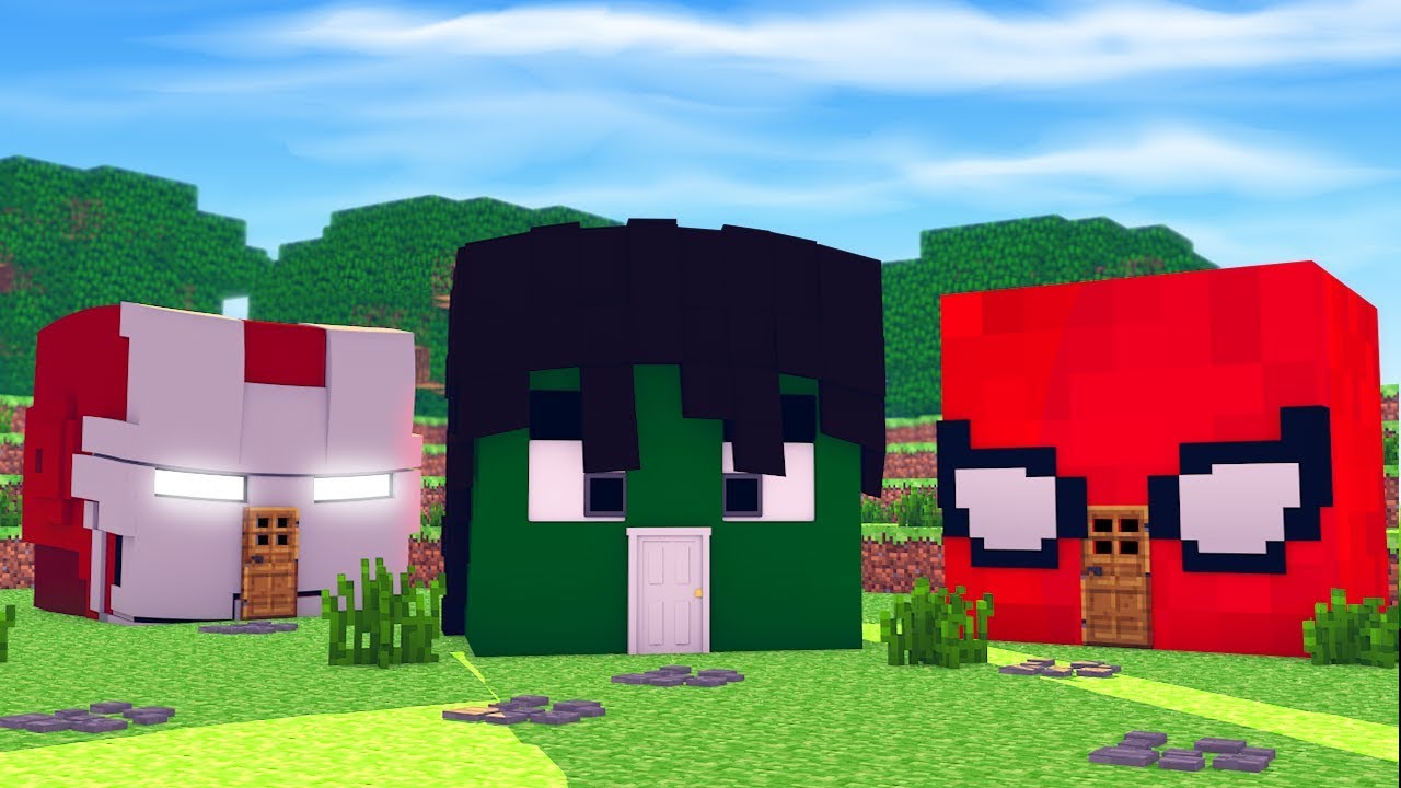 OS HERÓIS VIRARAM CASAS !! - MINECRAFT
