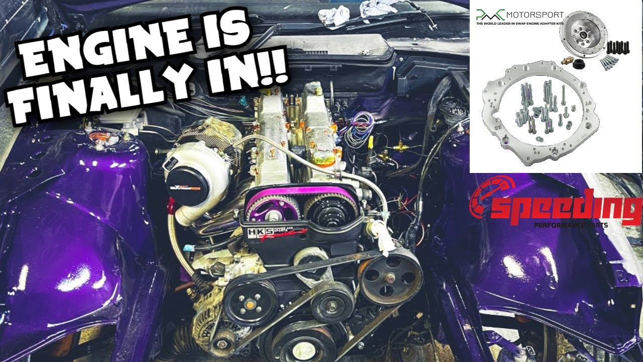 BMW e36 2jz PMC gearbox adapter kit install!
