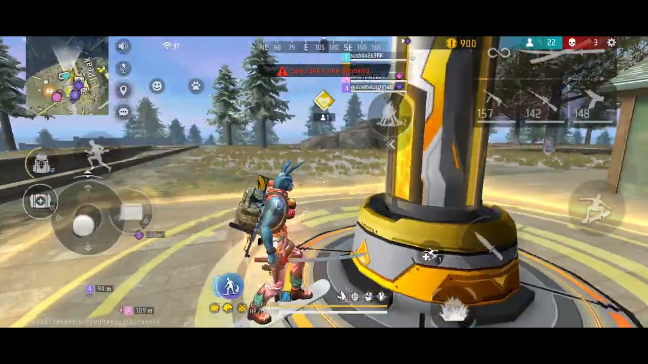 Insane BR Ranked Rush Gameplay 8 Kills & Easy Booyah Free Fire India 