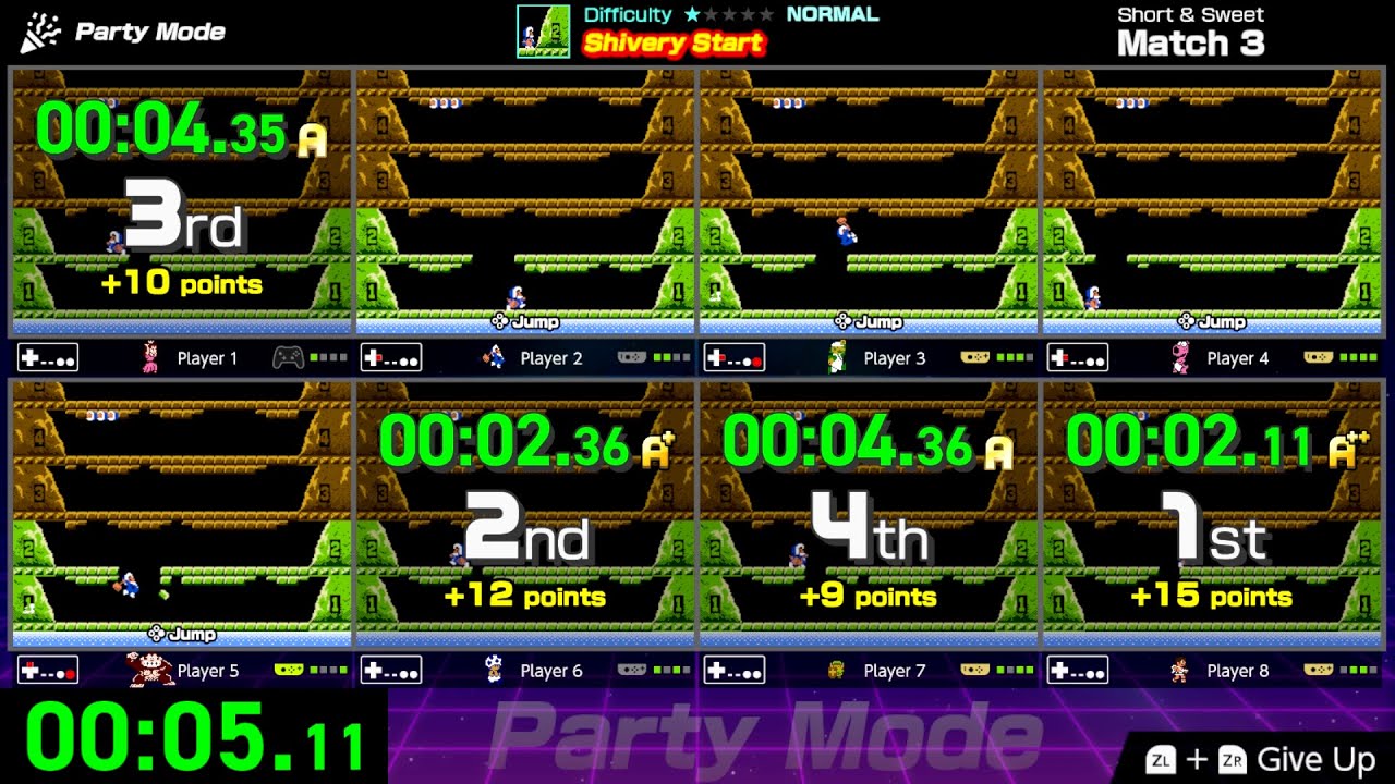 Nintendo World Championships: NES Edition - 8-Player Party Mode Multiplayer Gameplay