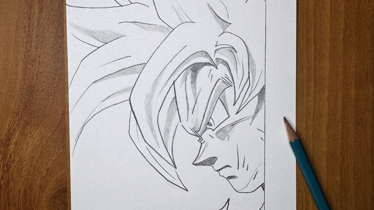 Como Dibujar a Goku Ultra Instinto  (Fácil) Para Principiantes - Paso a Paso | Dragon Ball Super