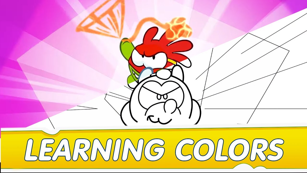 Colouring Book - Learning colours with Om Nom: SuperNom and the dog Snow against evil