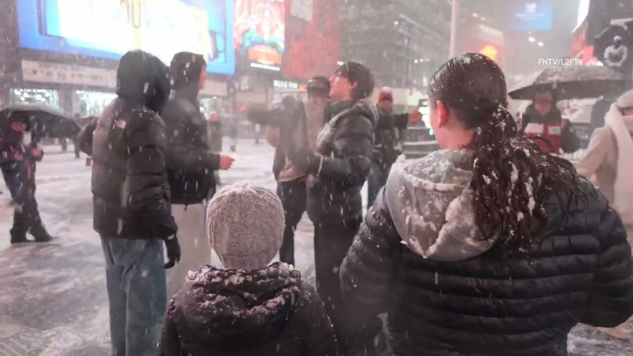 TIMES SQUARE under BLIZZARD 
