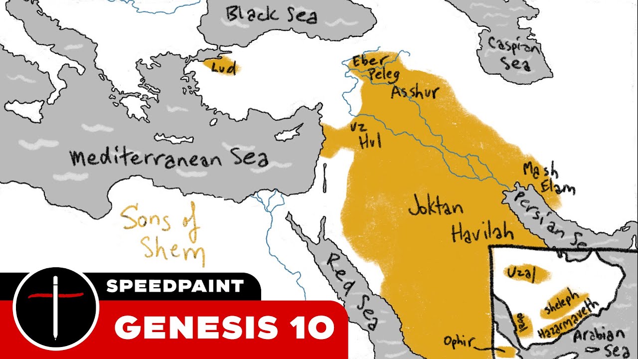 The journey of Noah's descendants throughout the world : Genesis 10 Table of Nations
