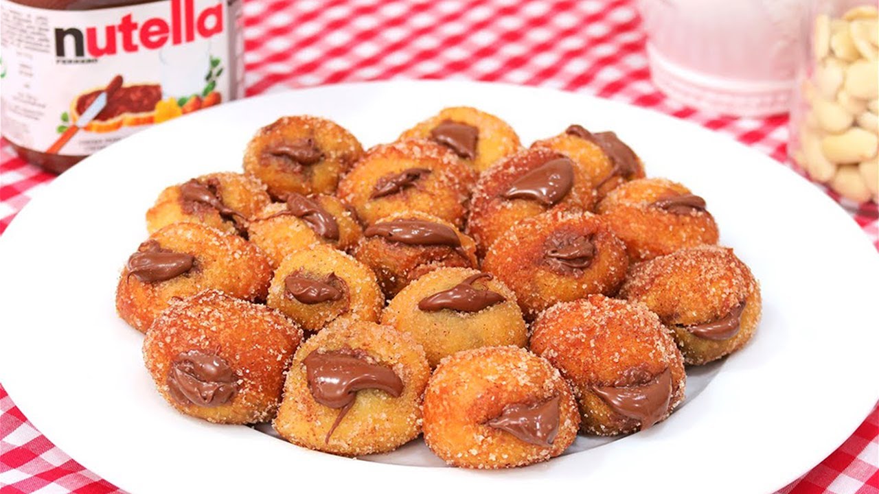 Buñuelos de Viento rellenos de Nutella