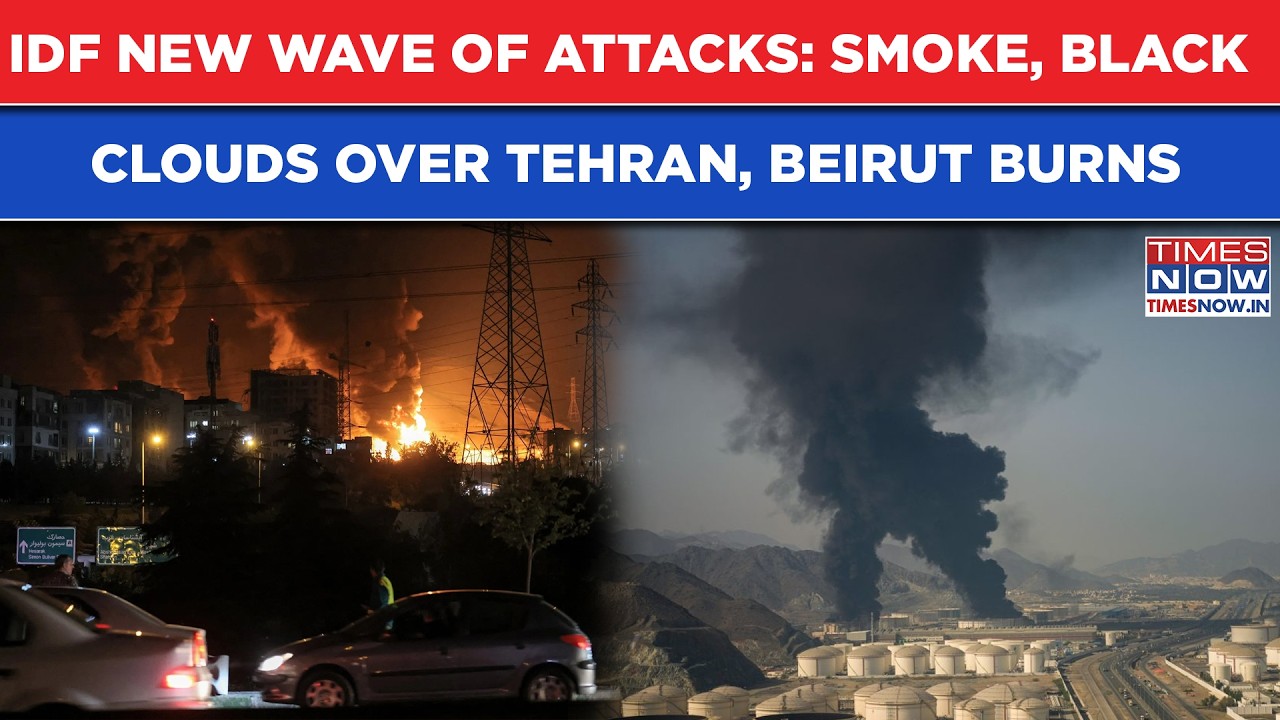 IDF’s Fresh Wave of Attacks On Iran, Lebanon: Watch Smoke & Dark Clouds Over Tehran, Beirut Burns