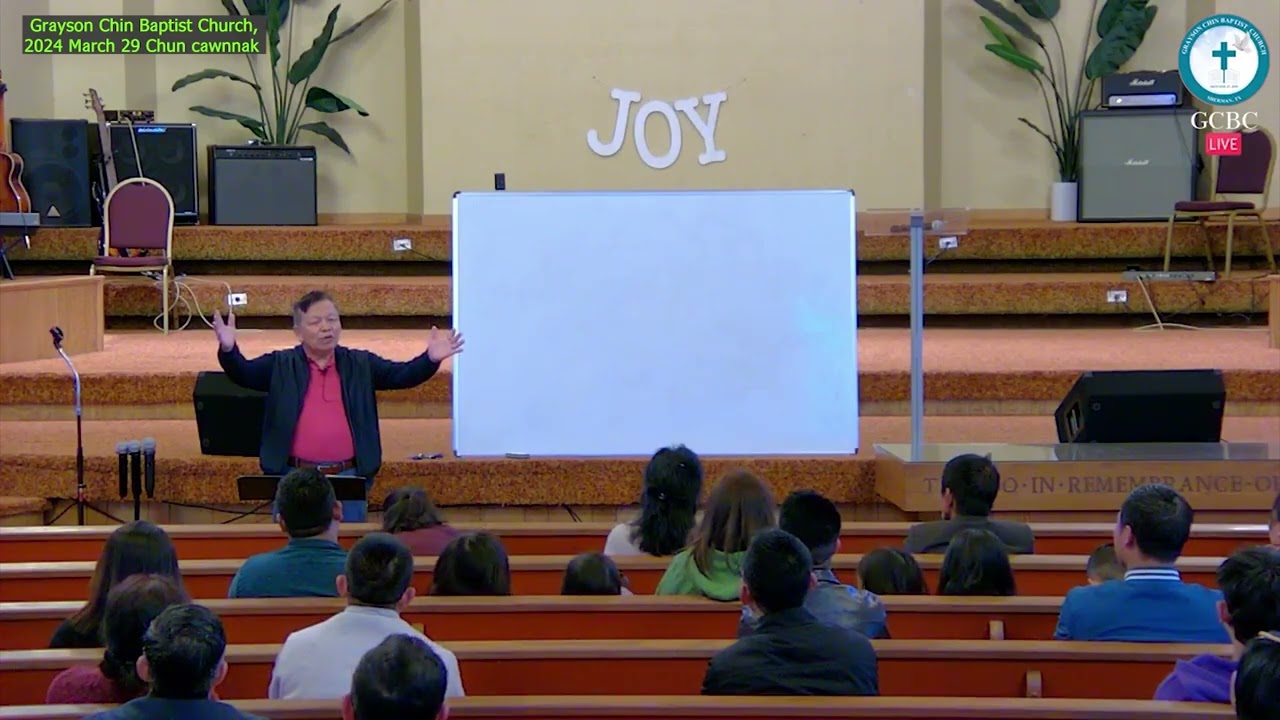 Rev Dr Gordon Za Thio Grayson Chin Baptist Church Holy Week Cawnpiaknak Ni 2nk Chun March 29 2024