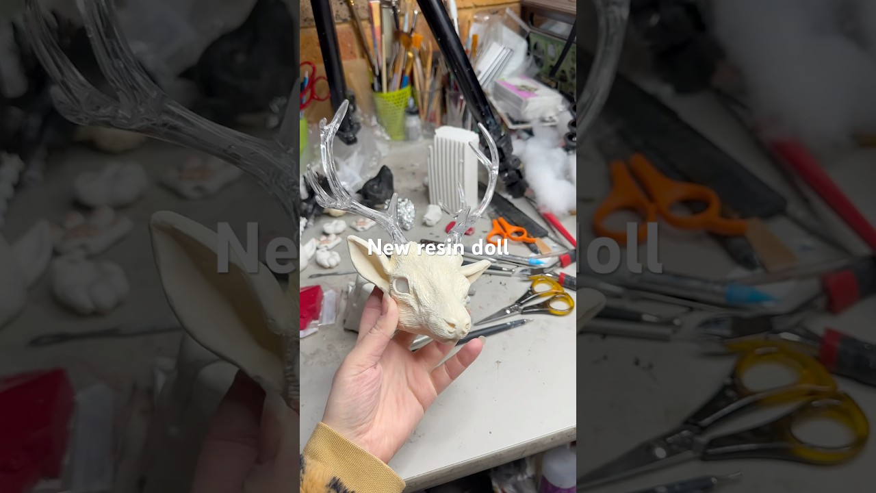 New doll on the making. This one will be a resin doll. #poseableartdoll #artdoll #dollmaking