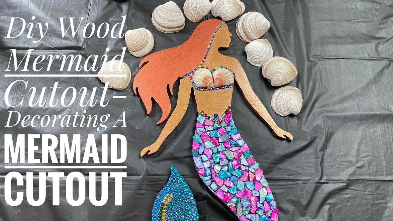 DIY Wood Mermaid Crafts-Watch Me Decorate This Mermaid-Easy DIY Crafts for Home