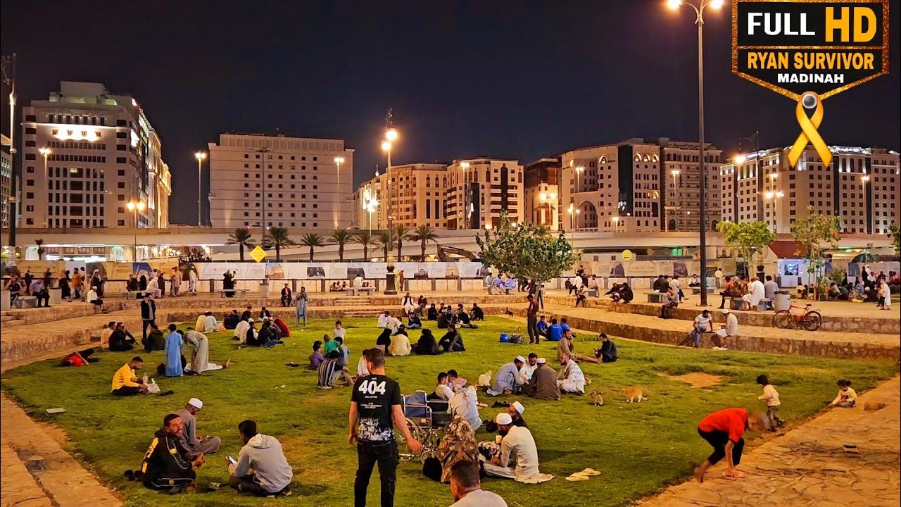 Madinah street view 🇸🇦 || Kehidupan malam kota madinah dekat masjid nabawi - FHD Walking tour.