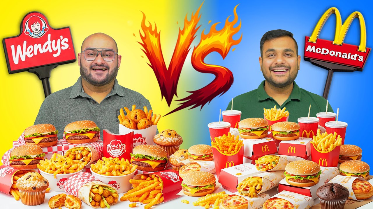 McDonald's Vs Wendy's Food War | American Food Brands Challenge | Viwa Food World