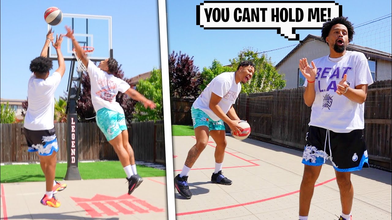 D1 Hooper Came To The Backyard Talking CRAZY! 1v1 Basketball..