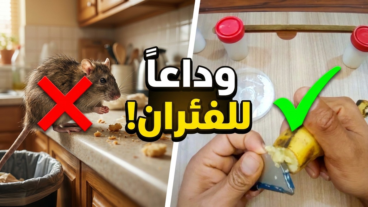 وداعًا للفئران نهائيًا 🐭 مع وصفة رائعة للتخلص من الفئران فعالة 100%