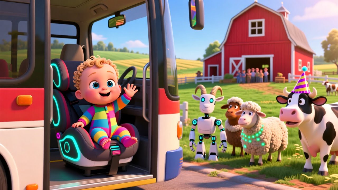 Boom Boom Farm Bus 🚌💥🍼 | Kids Fantasy Song | Learn Numbers and Happy Routines