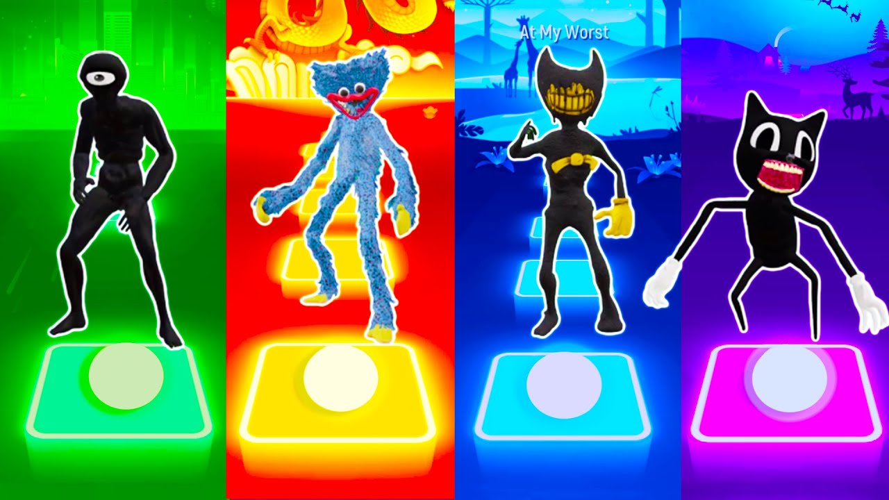 Doors Seek - Huggy Wuggy - Bendy - Cartoon Cat ||| Tiles Hop EDM Rush