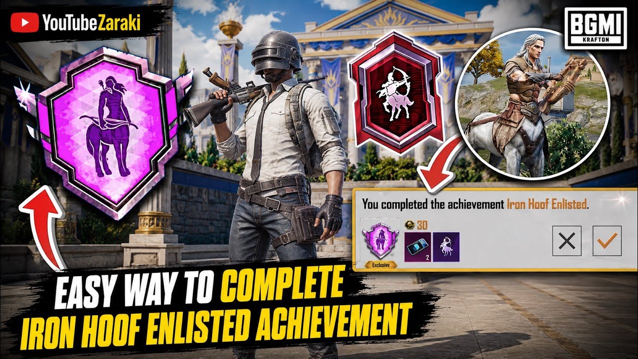 HOW TO COMPLETE IRON HOOF ENLISTED ACHIEVEMENT IN BGMI | EASY TRICK TO COMPLETE THIS ACHIEVEMENT ✅