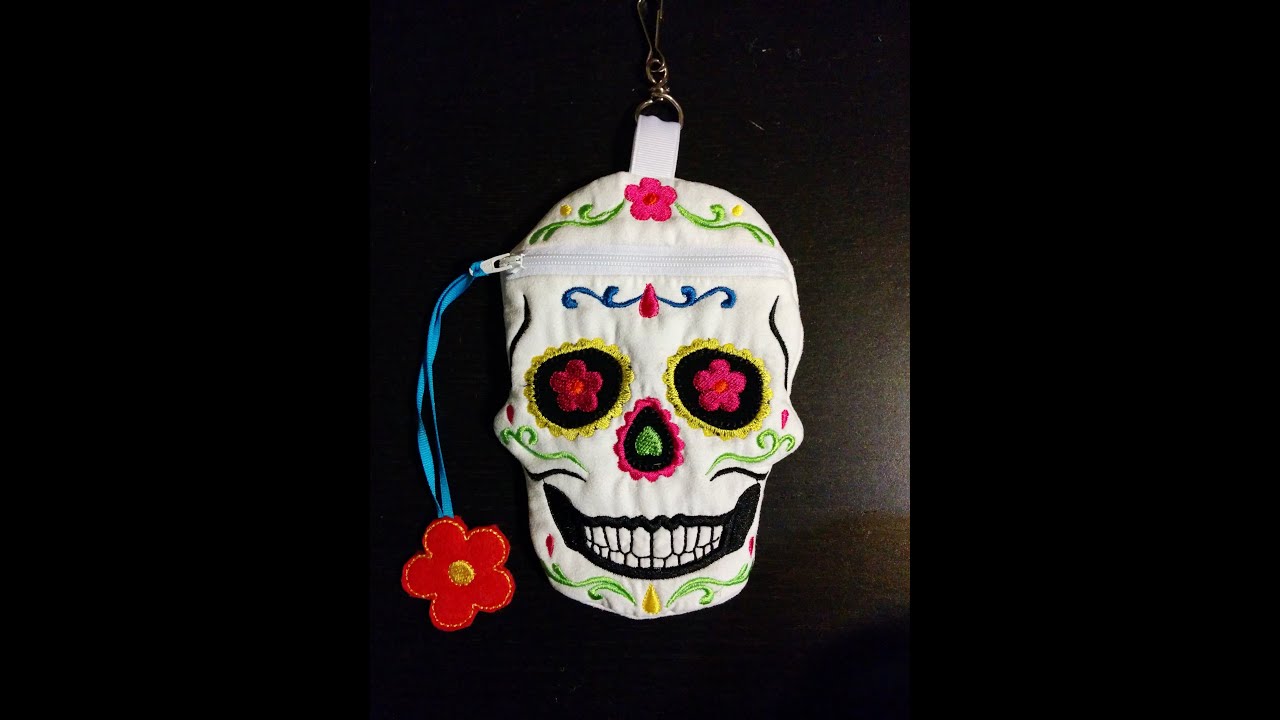 In the Hoop Sugar Skull Bag Tutorial | ITH Machine Embroidery | Disorderly Threads