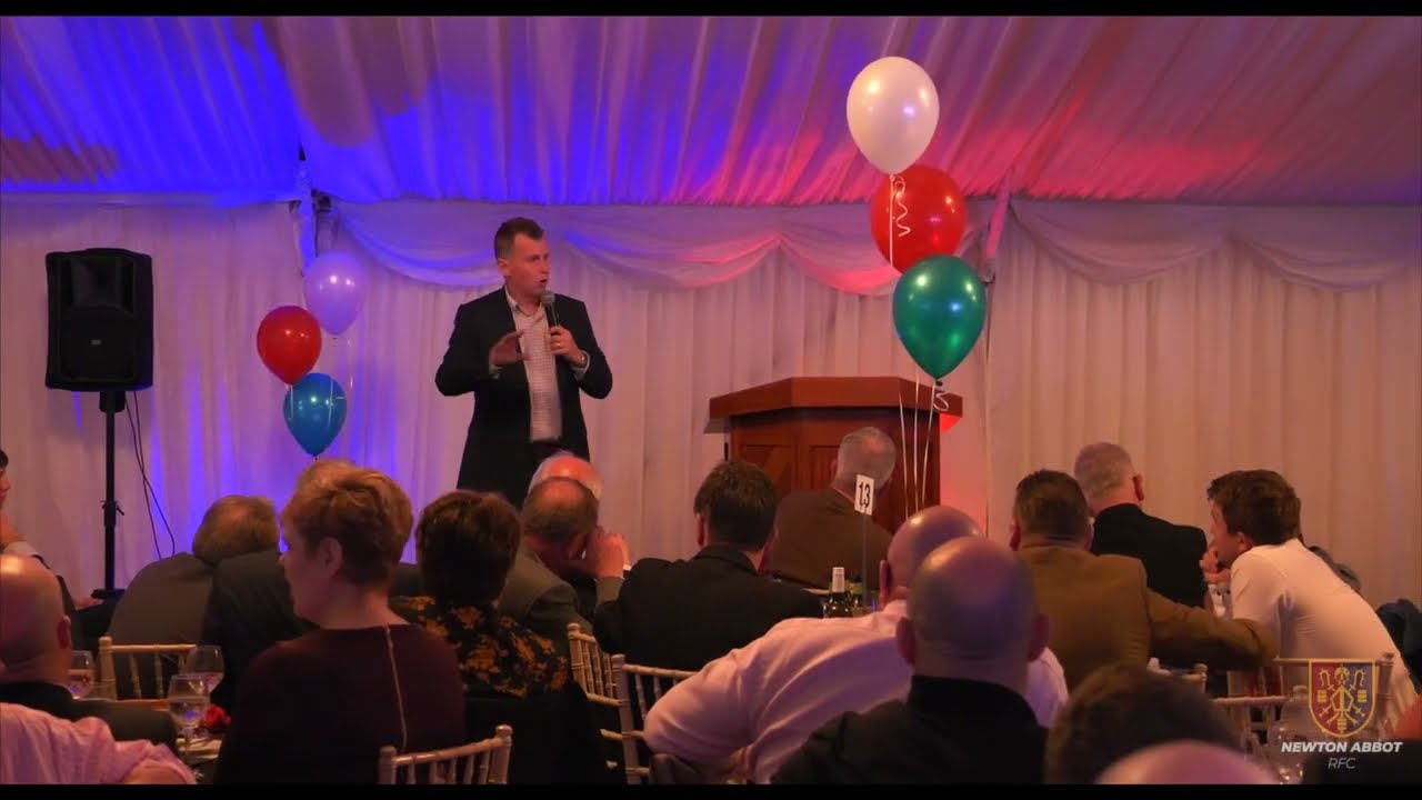 Newton Abbot Rugby Club's Sportsmans Dinner 2022 with guest speaker Nigel Owens MBE