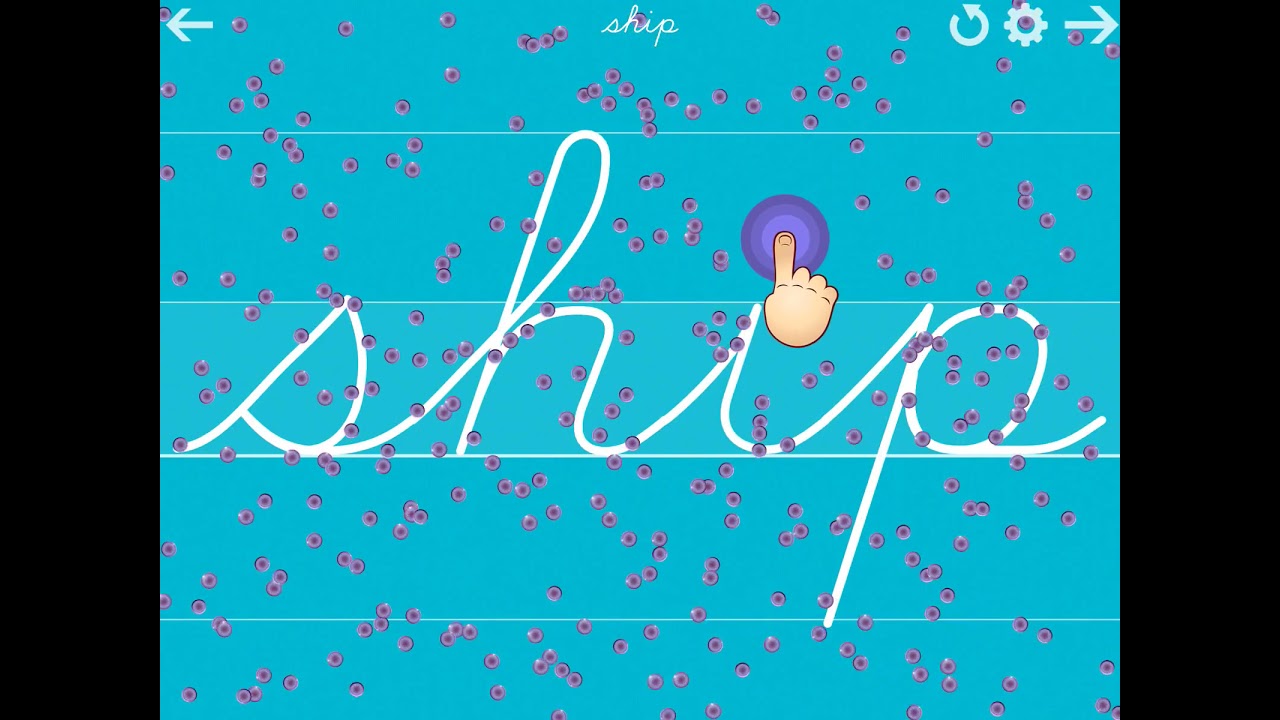 Cursive Writing Wizard (iPad & iPhone) - My Words - Vehicles - DN Font Cursive