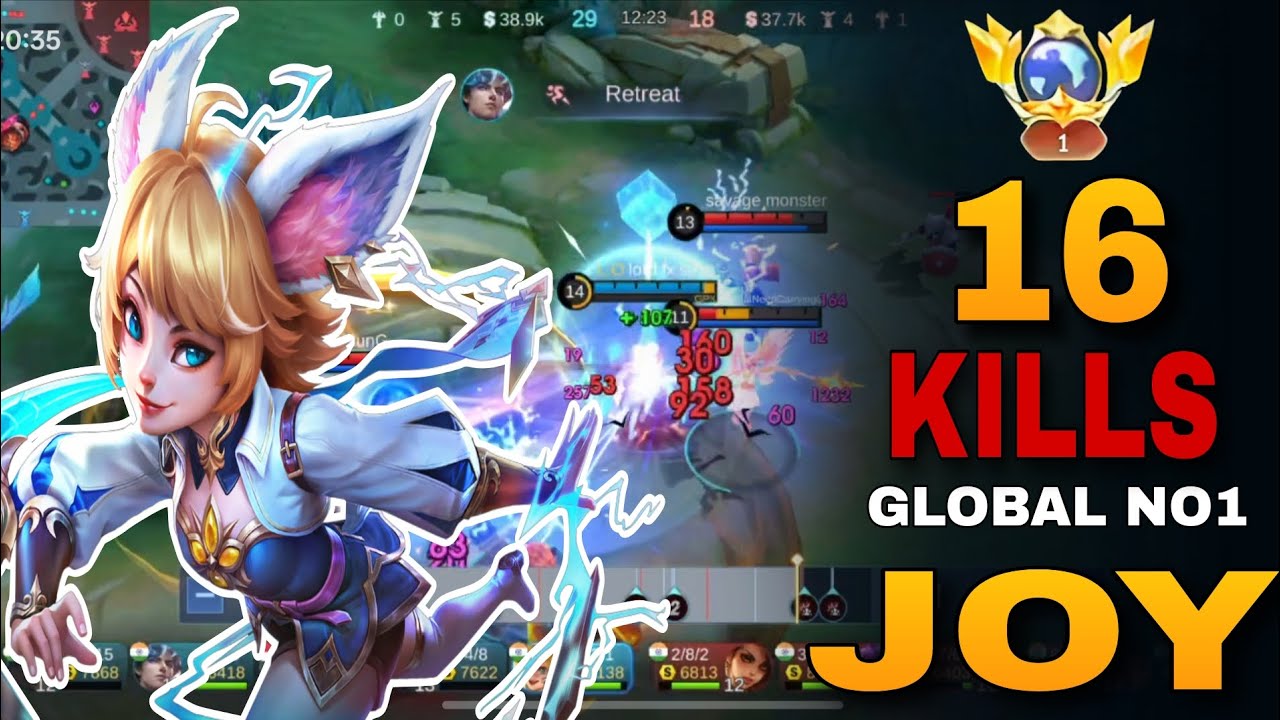 16 Kills + Triple kill!! 😯| NEW Joy Skin Royal Protector 🔥|| Global 1 JOY