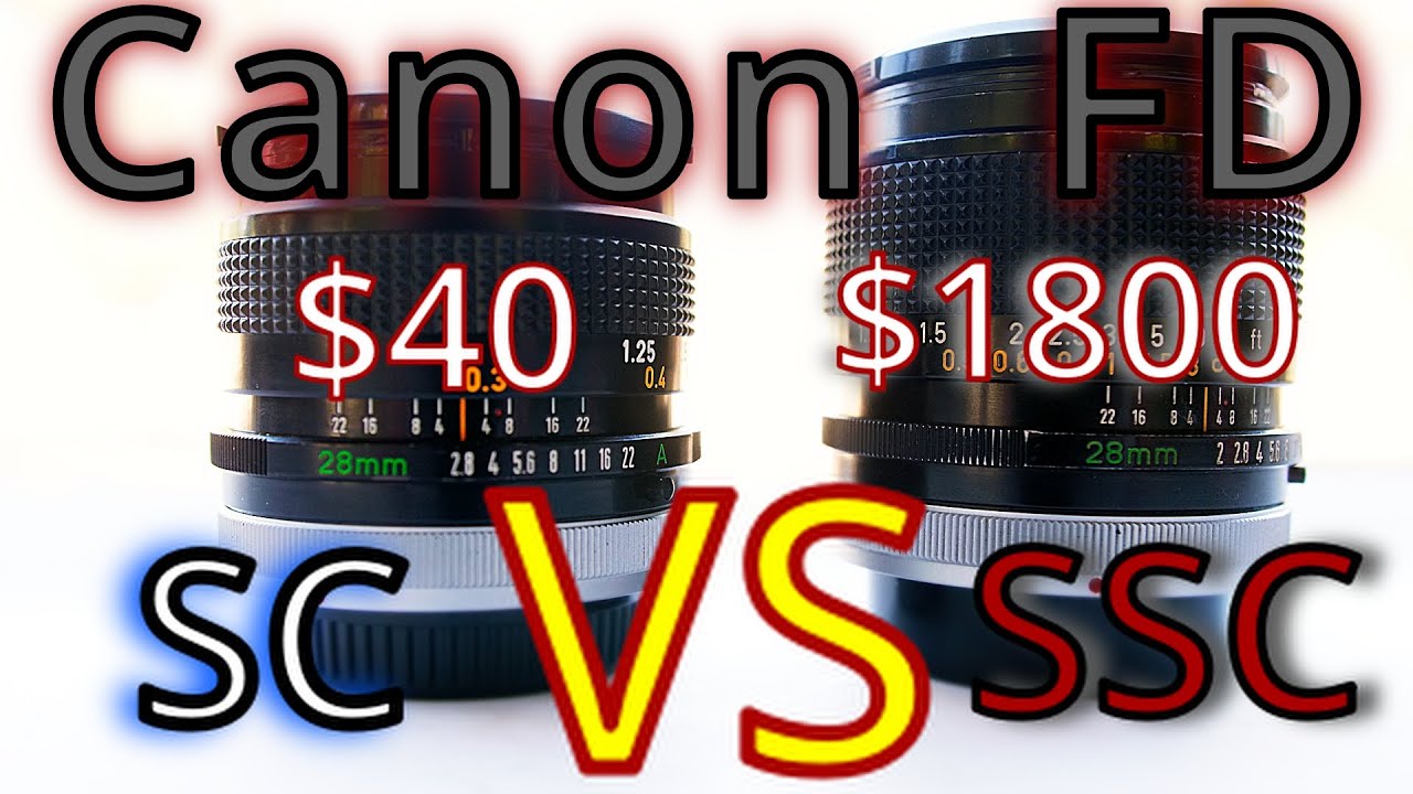Canon FD Comparison - 28mm f2.8 S.C. VS 28mm f2 S.S.C.