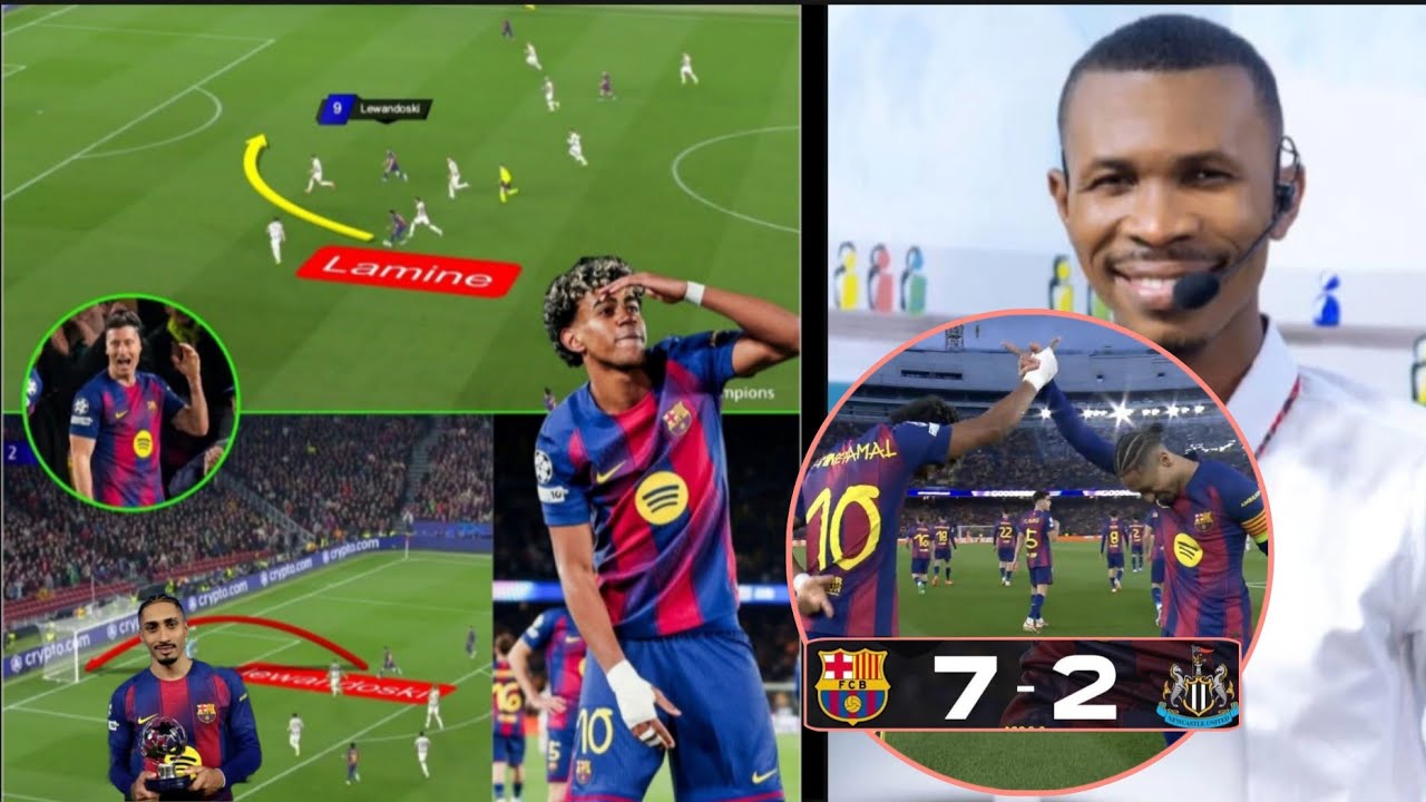 BARCELONE 7-2 NEWCASTLE RAPHINHA DOUBLE PASÈ &MVP, LAMINE BITÈ, LEWANDOWSKI DOUBLE DEBRIEF. 