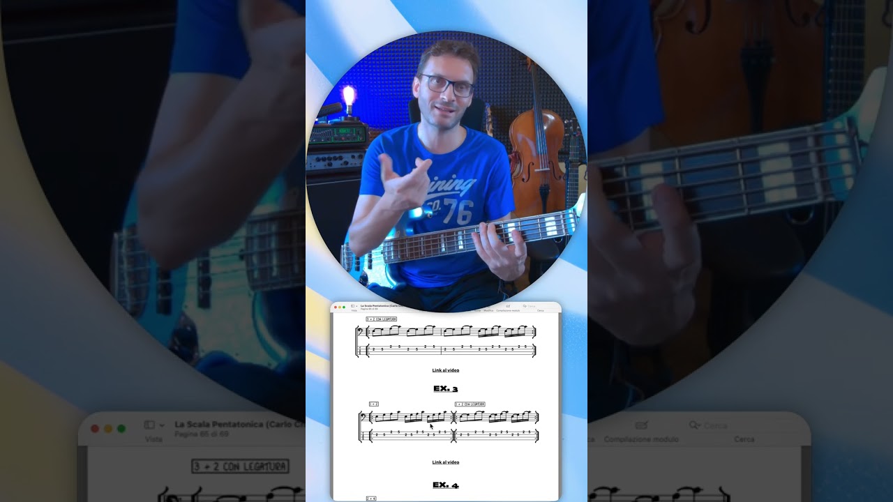La scala Pentatonica con il basso: metodo eBook parte 2