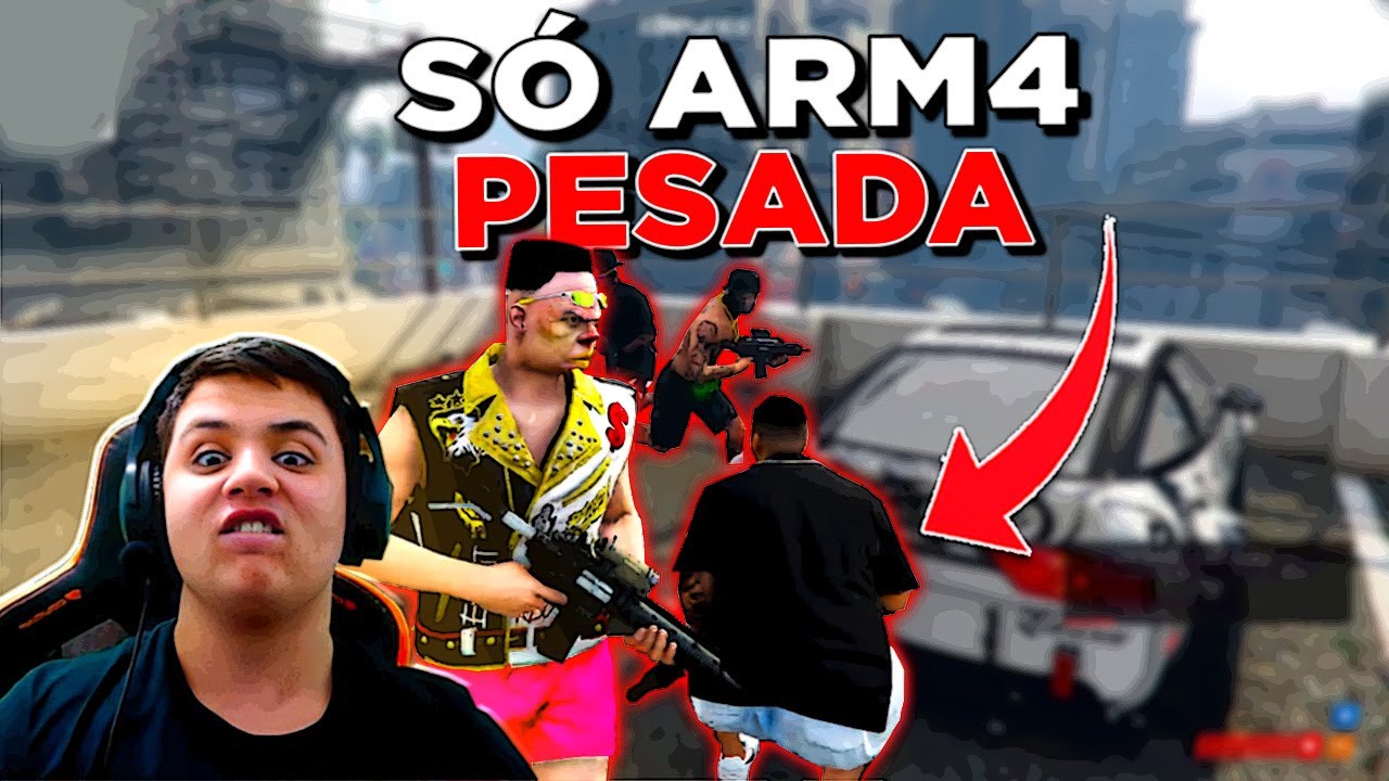 PAULINHO O LOKO E RED FORAM ATR&Aacute;S da F@V3LA RIVAL no GTA RP 😂 (Modder Clips)