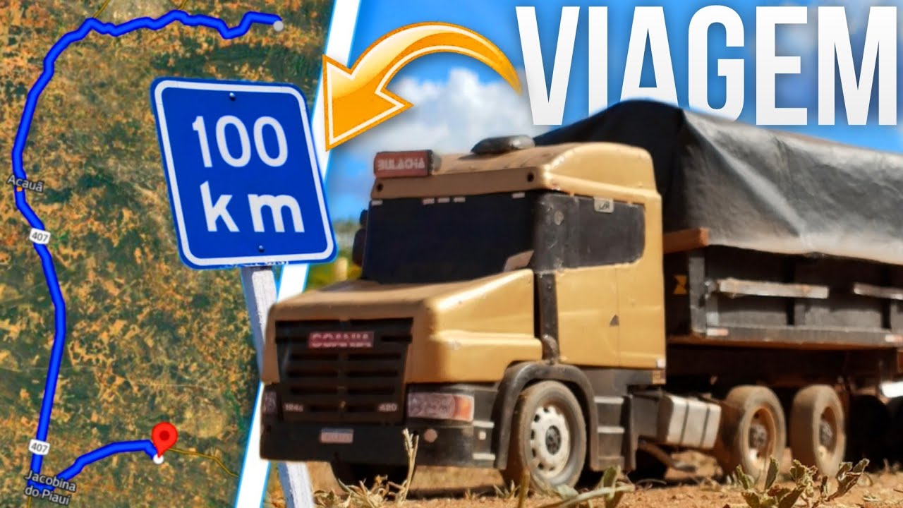 100 QUILÔMETROS puxando um caminhãozinho! Viagem Especial #100k