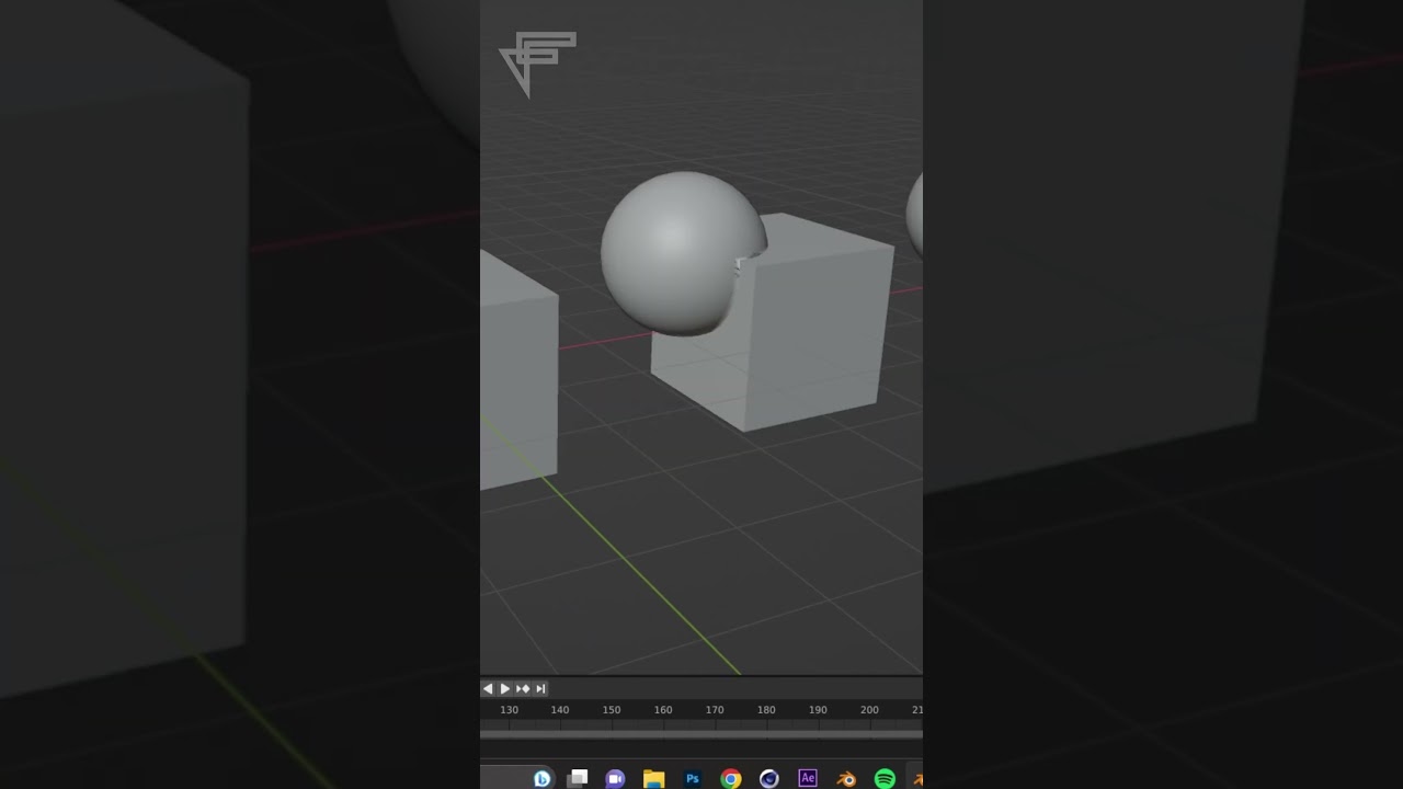 Boolean Modifier Tutorial in Blender! #shorts