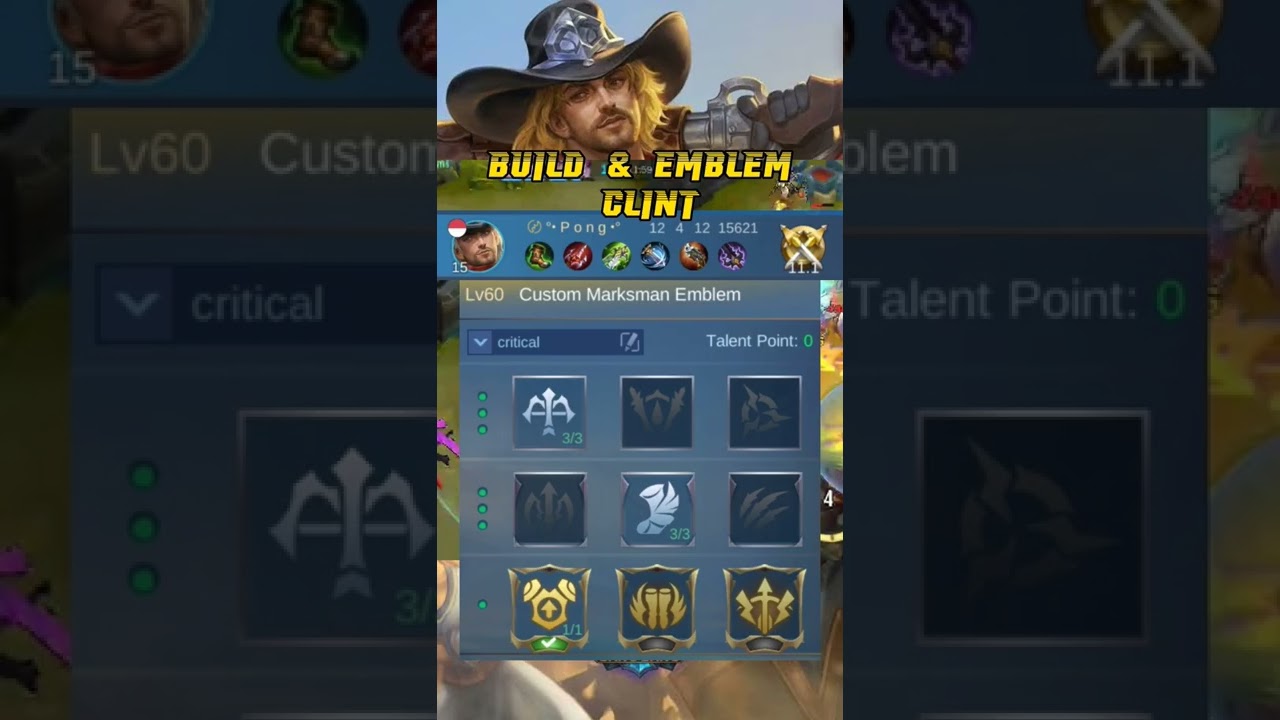 Clint best build 2022 l Mobile legends