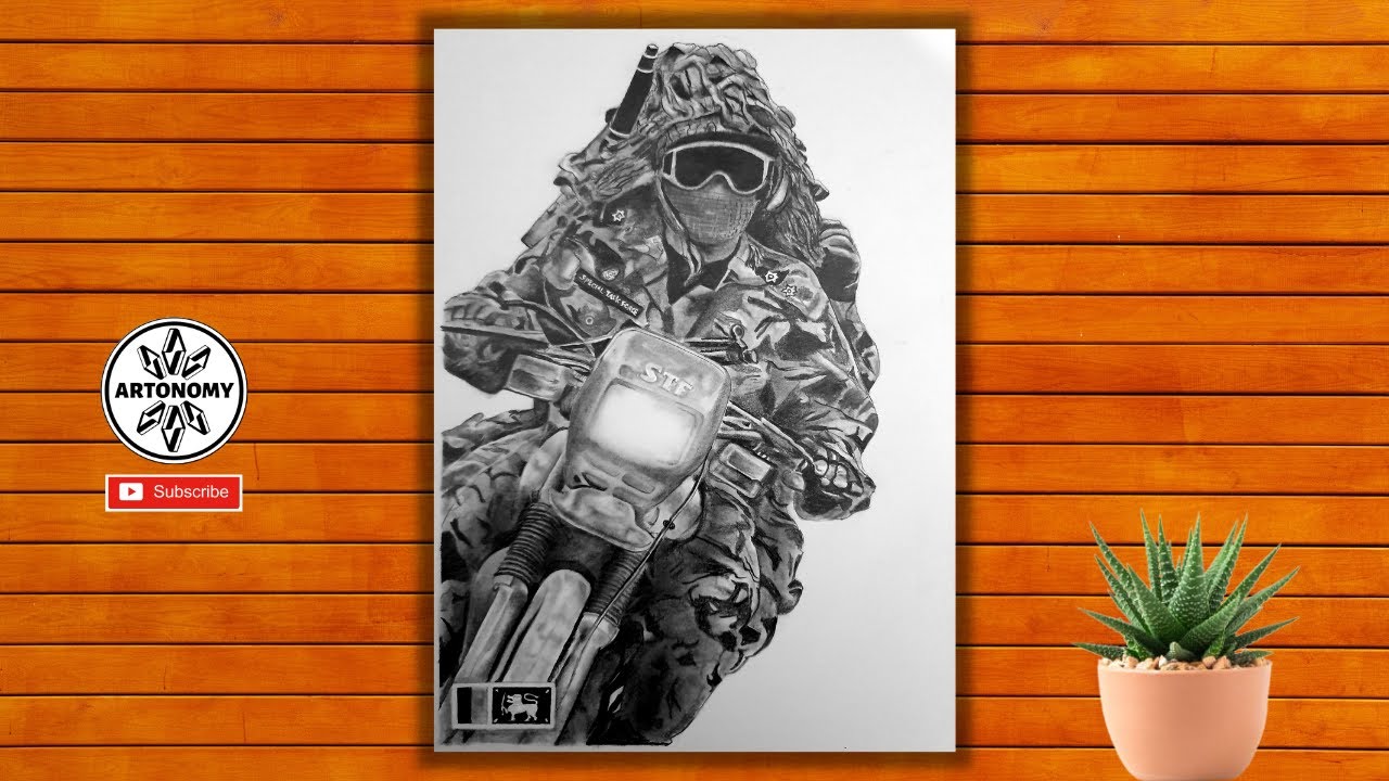 STF Combat Riders  | STF Sri Lanka | Drawing tutorial
