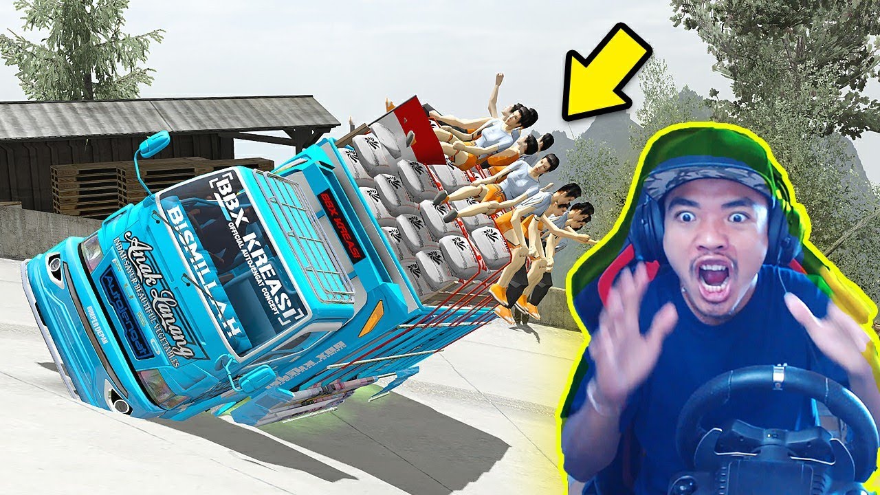 JADI SOROTAN!! DETIK-DETIK TRUK ANAK LANANG TERBALIK DI SITINJAU LAUIK - ETS2