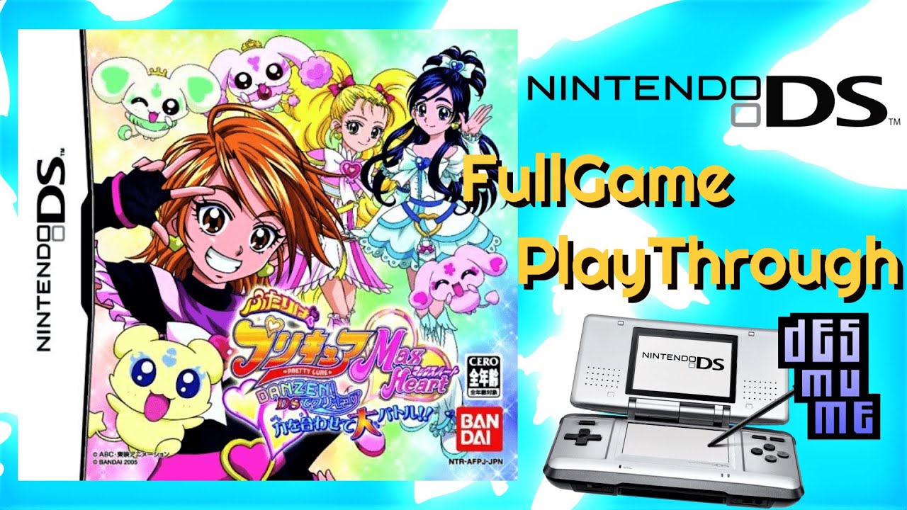 Futari wa Precure Max Heart (2005) Nintendo DS Full Game Playthrough in HD (DeSmuME)