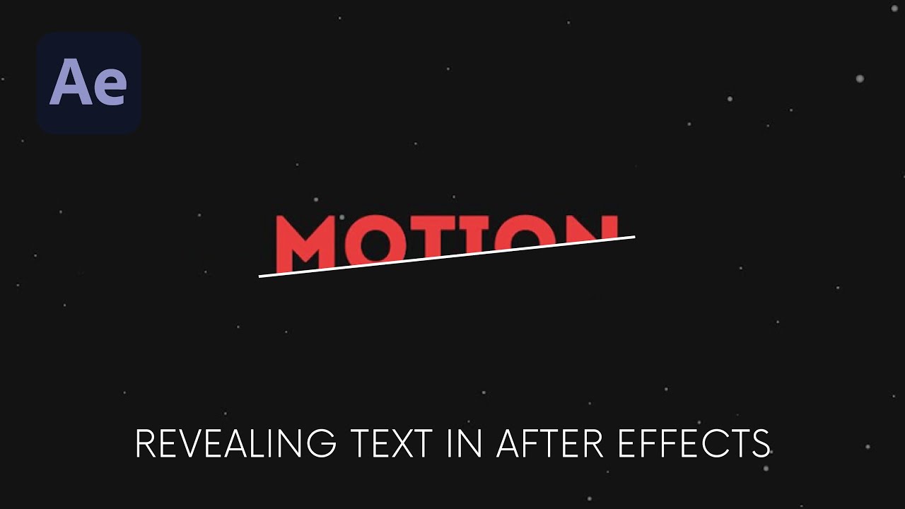 Simple Text Reveal In Adobe After Effects (Step By Step)