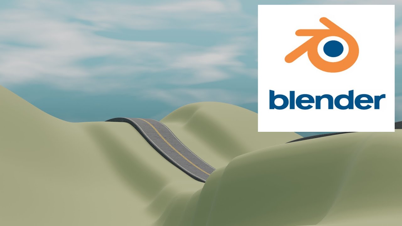 how to make a road on terrain in blender 2.93