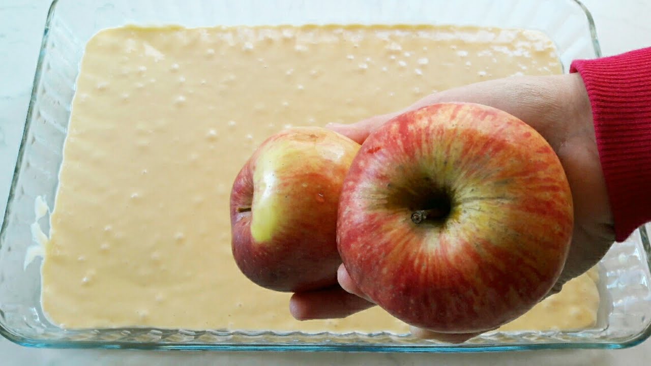 2 ELMA 1 BORCAM ELMALI PASTA🍎 KALABALIK MİSAFİRLERİNİZE YAPIN BOL BOL YENSİN 😍 Elma Soslu Kek