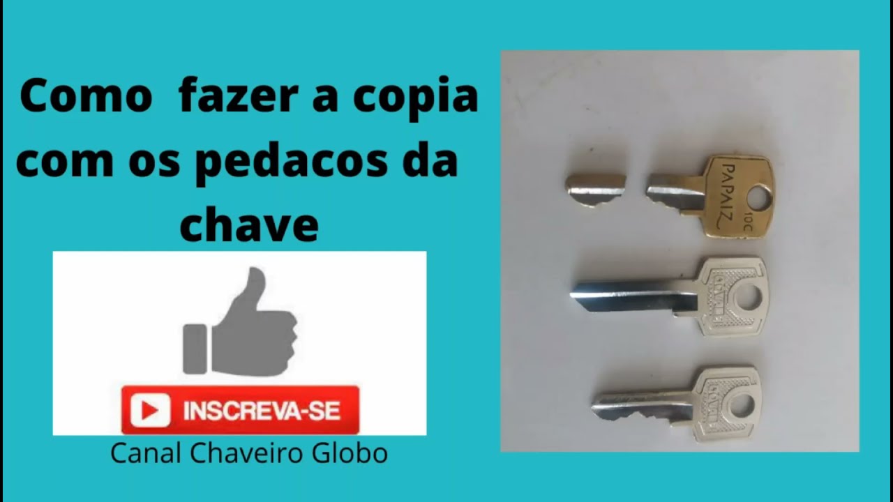 Como Fazer  copia de uma  chave quebrada #chaveiro