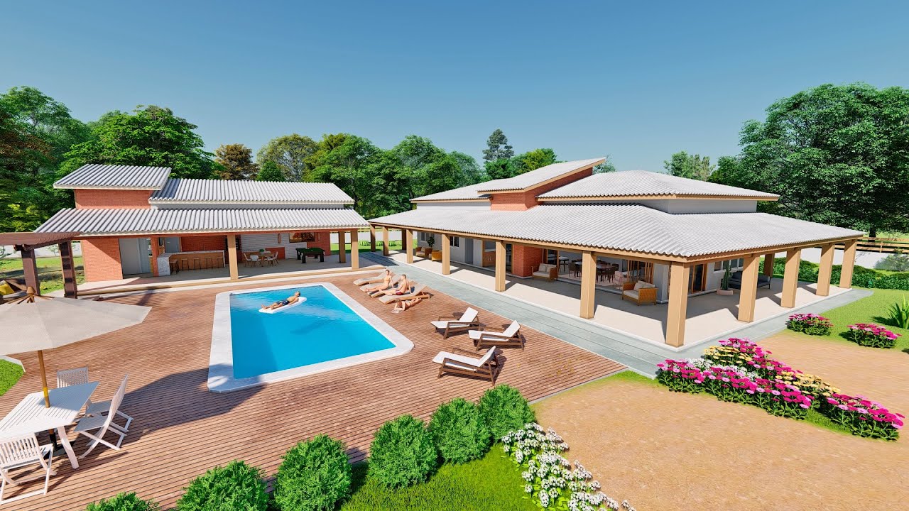 Casa de Campo - Solicite - Compre o Projeto na Descrição - P415