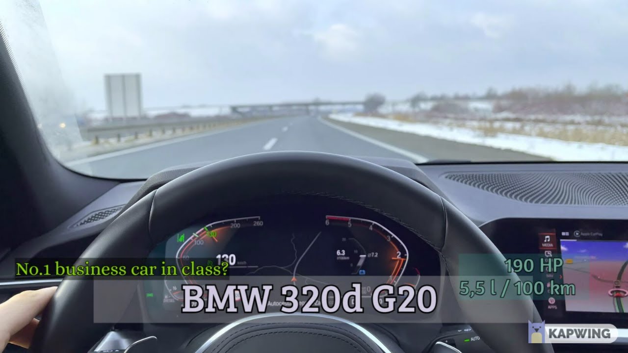 BMW 320d (G20) - consumption on 130 km/h
