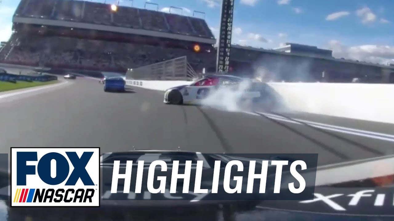 Kevin Harvick spins and crashes Chase Elliott at the Roval | NASCAR ON FOX