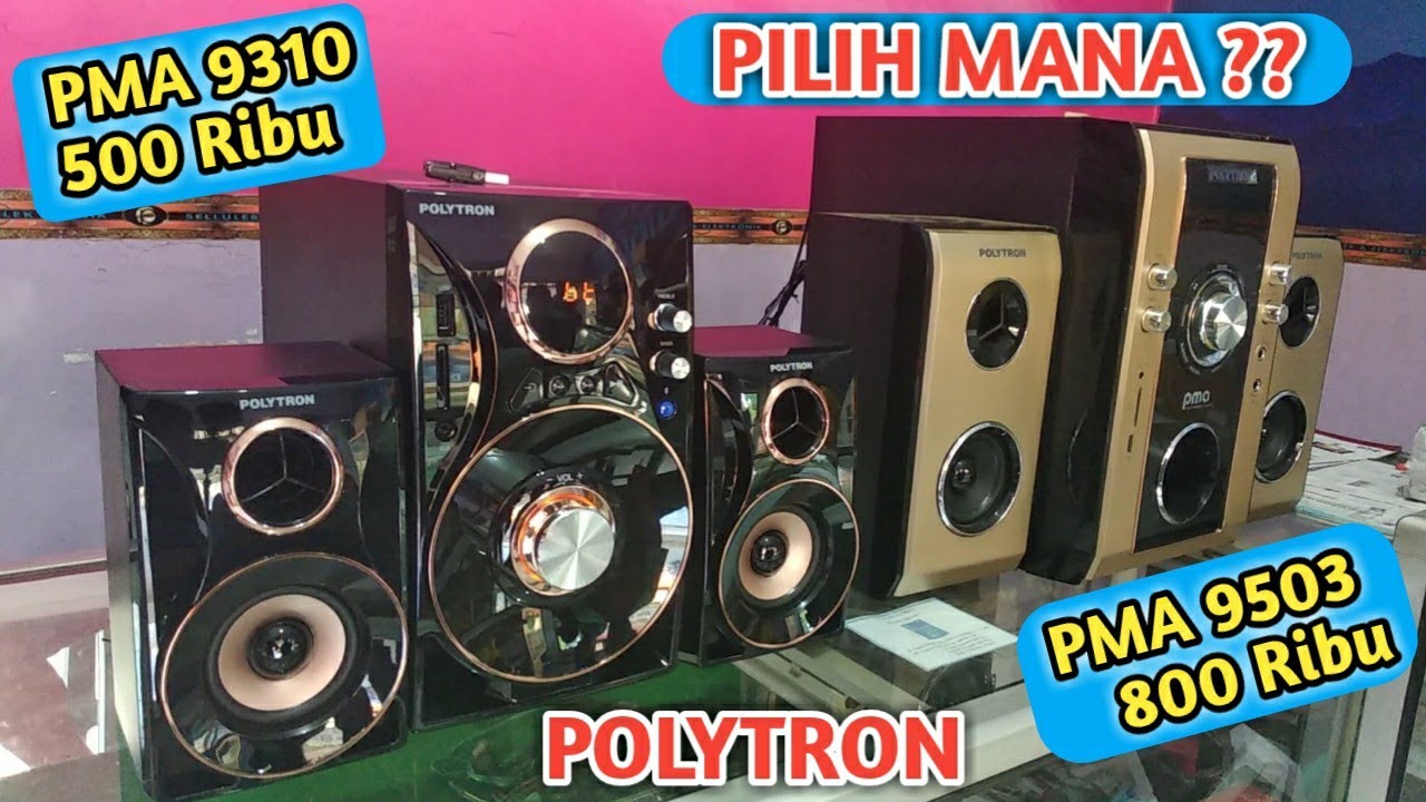 BASS TEST SOUND .. !! Polytron PMA 9310 Vs PMA 9503 BAZZOKE ( Active Speaker portable )