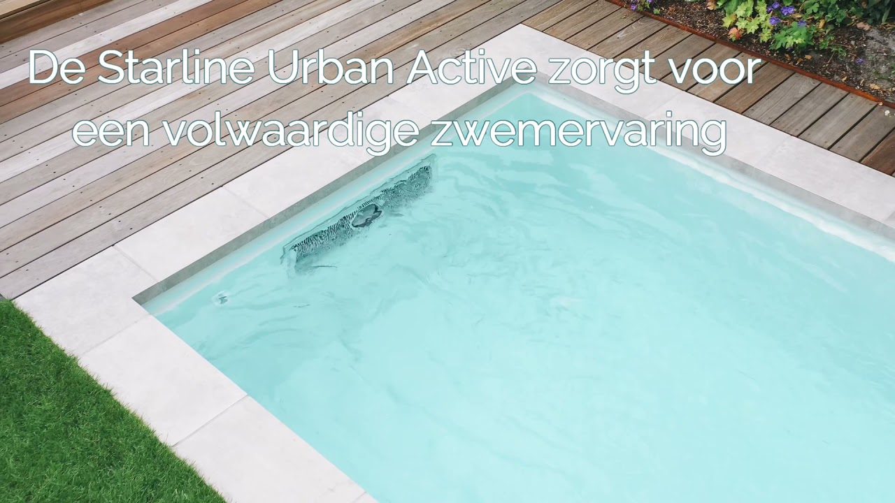 Een zwembad in een kleine tuin, kan dat? Ja, met een tegenstroominstallatie  (Jetstream).