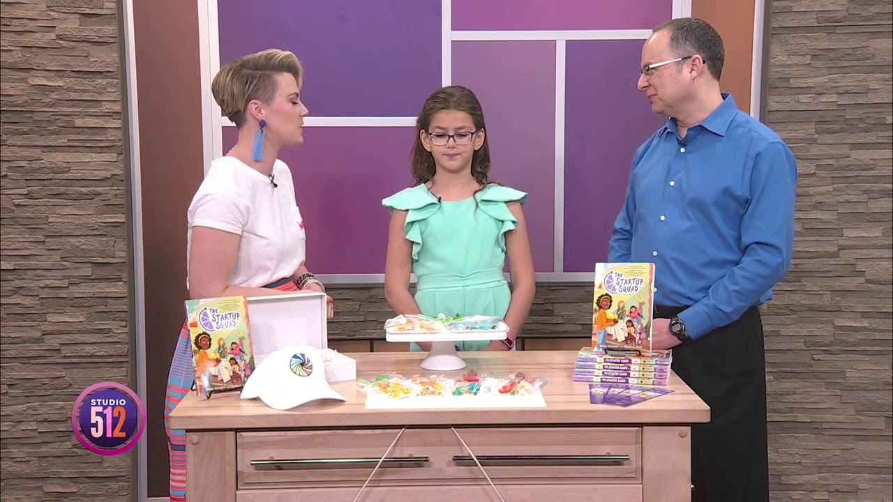 KXAN Austin Studio 512 with 9 Year Old Kiki from Birthday Bars Local