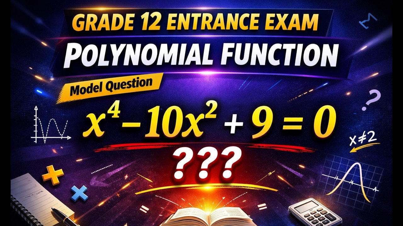 Grade 12 Mathematics entrance exam on polynomial function