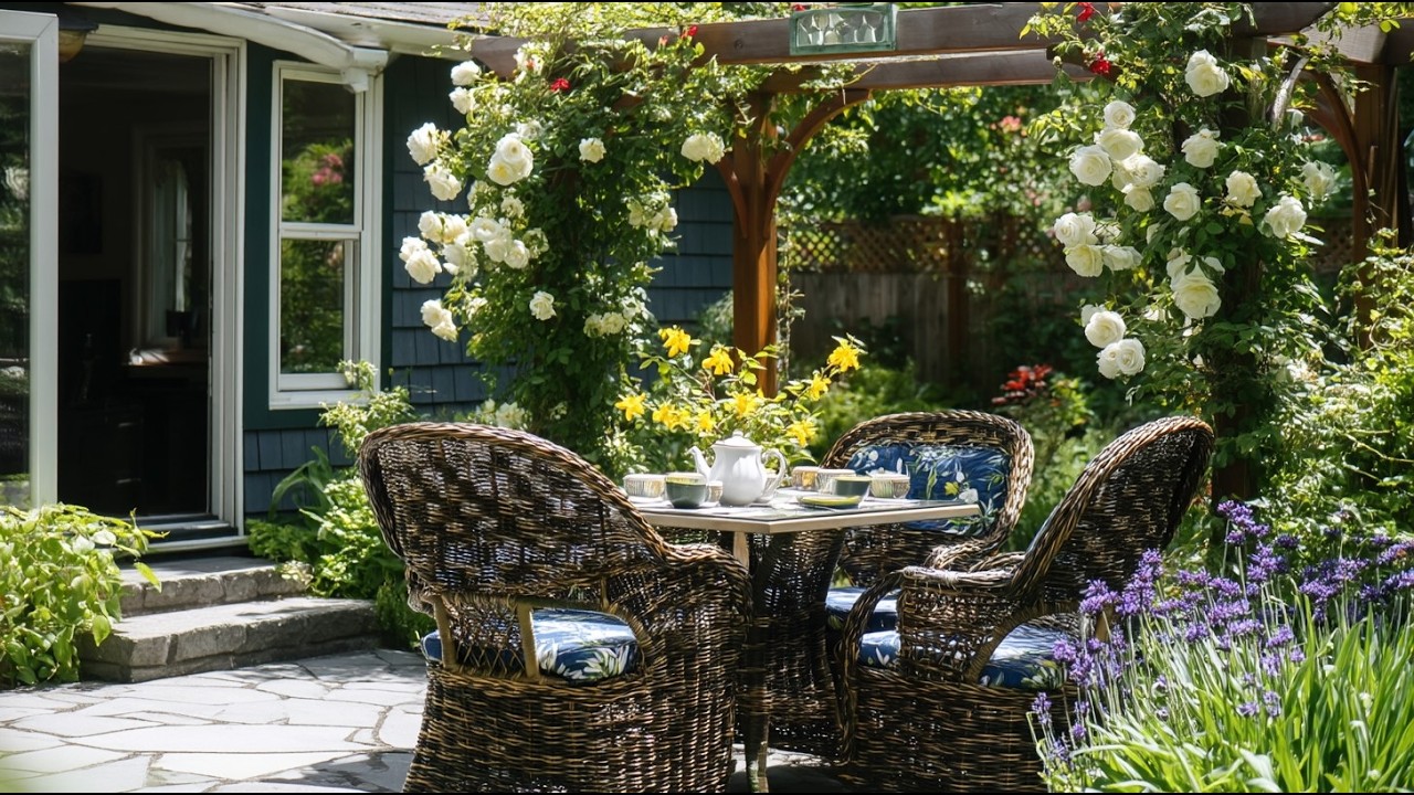 22 Cozy Coffee & Tea Table Backyard Retreat 2025: Charming Rustic Small Garden Landscaping Ideas