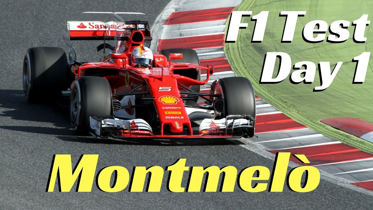 F1 2017 Test - New generation cars - Day 1 - Montmelò; Fly-bys, actions & V6 Sound!
